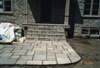 cement work and interlocking stone