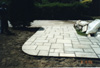 cement work and interlocking stone